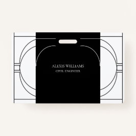 幾何学的モダンミニマルエレガントプロフェッショナル バッジ