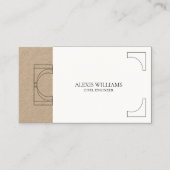 幾何学的モダンミニマルエレガントプロフェッショナル 名刺 (正面)