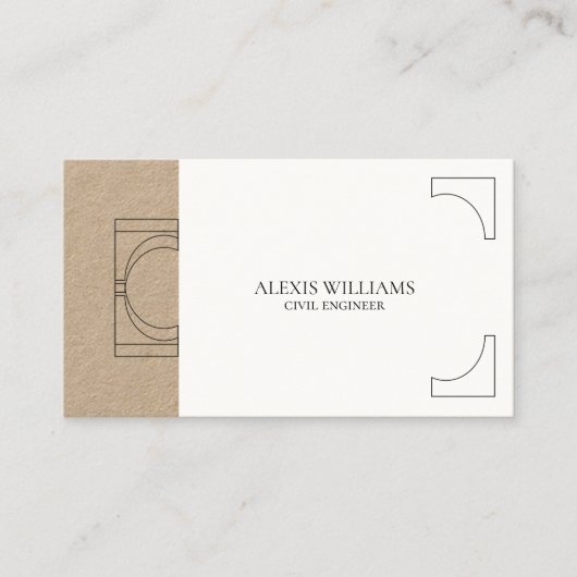 幾何学的モダンミニマルエレガントプロフェッショナル 名刺 (正面)