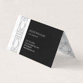 幾何学的モダンミニマルエレガントプロフェッショナル 名刺 (裏面)