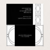 幾何学的モダンミニマルエレガントプロフェッショナル 名刺 (外部フラット)