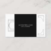 幾何学的モダンミニマルエレガントプロフェッショナル 名刺 (正面)