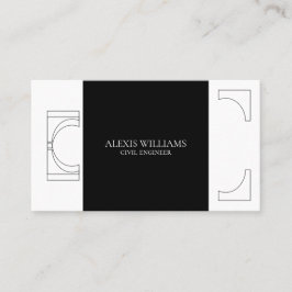 幾何学的モダンミニマルエレガントプロフェッショナル 名刺