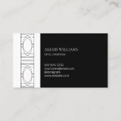 幾何学的モダンミニマルエレガントプロフェッショナル 名刺 (裏面)
