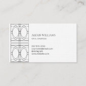 幾何学的モダンミニマルエレガントプロフェッショナルB 名刺 (裏面)