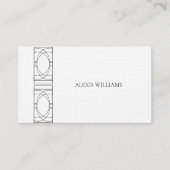 幾何学的モダンミニマルエレガントリストスクリプト 名刺 (正面)