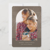 幾何学的モダンメリークリスマスフォトクリスマス シーズンカード (正面)