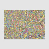 幾何学的モダンモザイクのパッチワークの切り離し 薄葉紙 (正面)