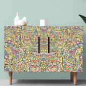 幾何学的モダンモザイクのパッチワークの切り離し 薄葉紙