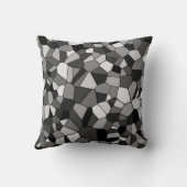幾何学的モダンモノクロ灰色モザイクパターン クッション (裏面)