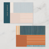 幾何学的モダンモノグラムのノートカード ノートカード (正面/裏面)