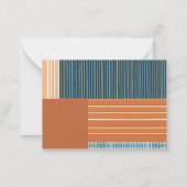 幾何学的モダンモノグラムのノートカード ノートカード (裏面)