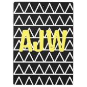 幾何学的モダンモノグラム クリップボード (裏面)