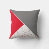 幾何学的モダンレッドグレーテラッツォ クッション (裏面)