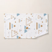 幾何学的モダン三角形シームレスパターン バスタオルセット (ハンドタオル)