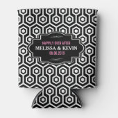 幾何学的モダン八角形パターン 缶クーラー (正面)