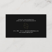 幾何学的モダン宝石ブラック 名刺 (裏面)