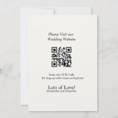 幾何学的モダン小さな花の日付カードを保存 招待状 (裏面)