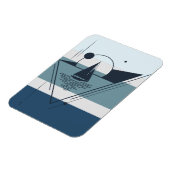 幾何学的モダン帆船 マグネット (左側)