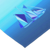 幾何学的モダン帆船/ヨット,コバルトブルー ショートテーブルランナー (コーナー)