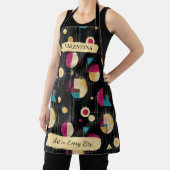 幾何学的モダン抽象芸術エプロン名前をカスタムする エプロン (インサイチュ)