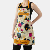 幾何学的モダン抽象芸術エプロン名前をカスタムする エプロン (インサイチュ)