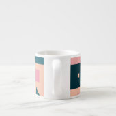 幾何学的モダン抽象芸術:カラフルデザイン エスプレッソカップ (裏面)