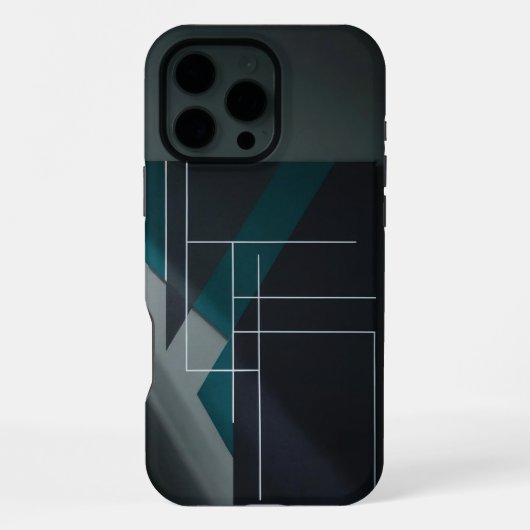 幾何学的モダン抽象芸術iPhoneケース iPhoneケース (裏面)