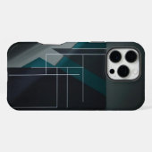 幾何学的モダン抽象芸術iPhoneケース iPhoneケース (裏面横)
