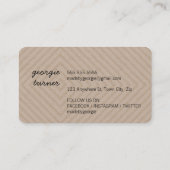 幾何学的モダン模様ダイヤモンド白黒クラフト 名刺 (裏面)