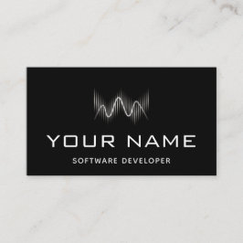 幾何学的モダン波ソフトウェア開発者テクノ 名刺