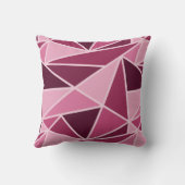 幾何学的モダン濃いピンク、淡いピンク クッション (裏面)