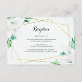 幾何学的モダン白ゆり結婚披露宴 エンクロージャーカード (正面)