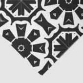 幾何学的モダン白黒モザイクパターン 薄葉紙 (詳細)