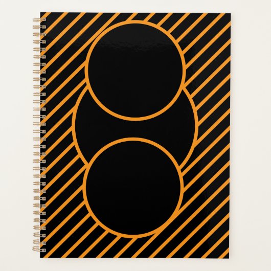 幾何学的モダン緩和曲線ノートブック プランナー手帳 (正面)