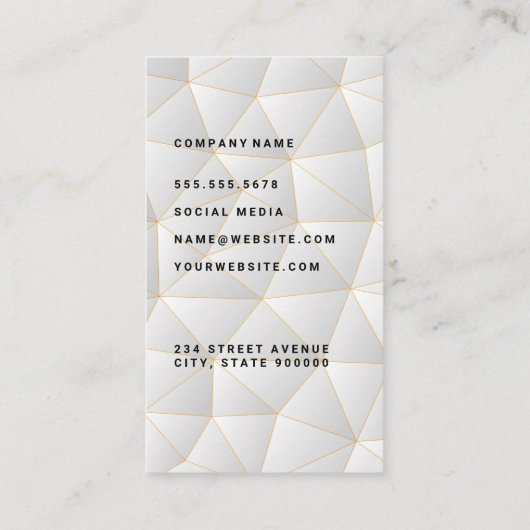 幾何学的モダン背景 名刺 (裏面)
