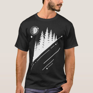 幾何学的モダン自然フォレストヒップスターのグラフィック Tシャツ