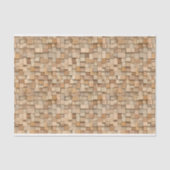 幾何学的モダン自然木材ブロックZ1デコページ 薄葉紙 (正面)