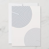 幾何学的モダン誕生日招待状 招待状 (裏面)