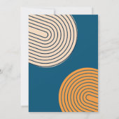 幾何学的モダン誕生日招待状 招待状 (裏面)