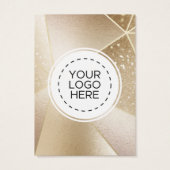 幾何学的モダン金ゴールドイヤリング表示カード (裏面)