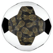 幾何学的モダン金ゴールドパイナップルデザイン サッカーボール (回転)