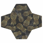 幾何学的モダン金ゴールドパイナップルデザイン サッカーボール (フラット)