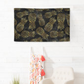 幾何学的モダン金ゴールドパイナップルデザイン 横断幕 (インサイチュ)