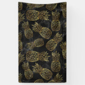 幾何学的モダン金ゴールドパイナップルデザイン 横断幕 (縦)