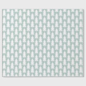 幾何学的モダン青クリスマスツリーのグラフィックラップ ラッピングペーパー (フラット)