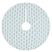 幾何学的モダン青クリスマスツリーのグラフィック ブラッシュドポリエステルツリースカート (正面)