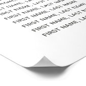 幾何学的モダン高級金ゴールド/ブロンズ結婚ズ ポスター (角)