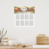 幾何学的モダン高級金ゴールド/ブロンズ結婚ズ ポスター (キッチン)