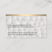 幾何学的モダン |金ゴールドトリム 名刺 (裏面)